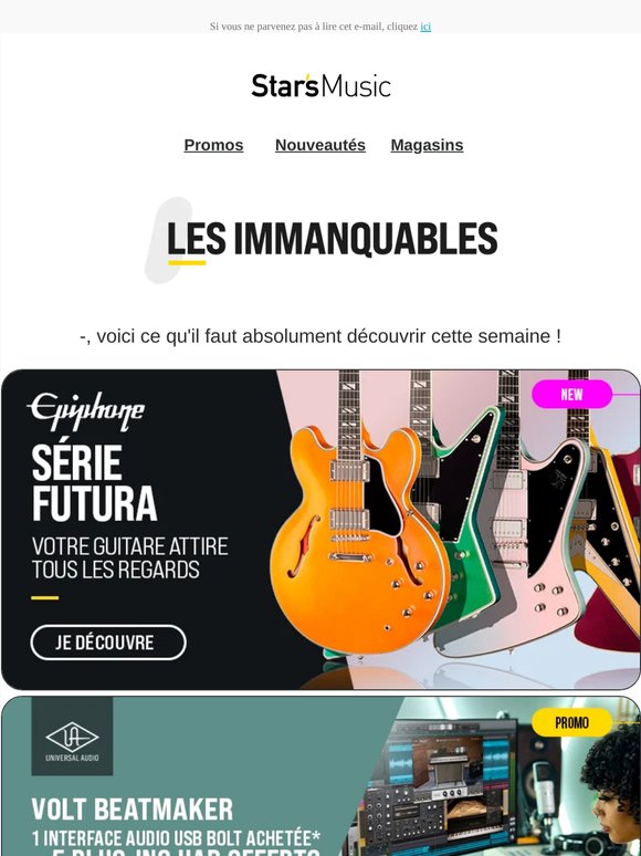 😱 —, voici nos IMMANQUABLES de la semaine !