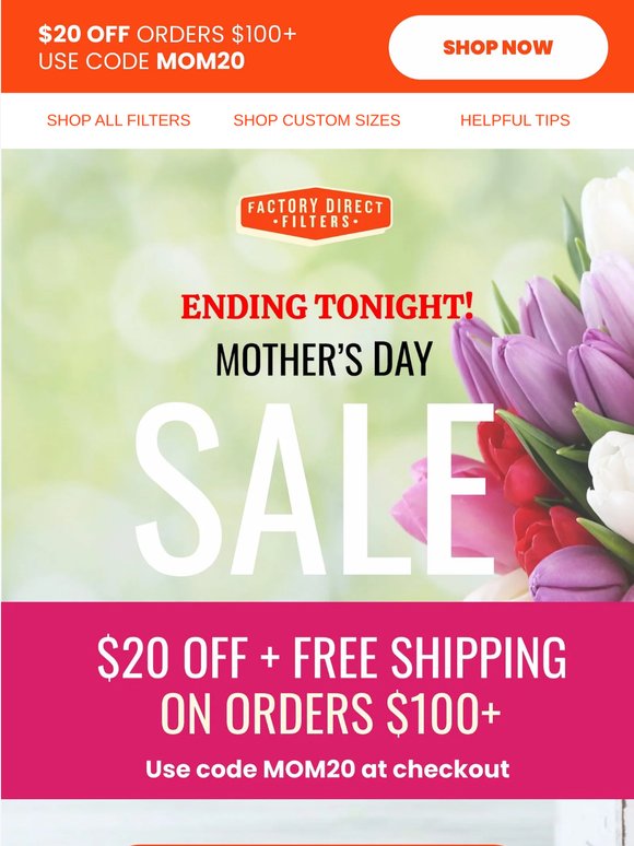 Last Chance: $20 OFF Orders $100+
