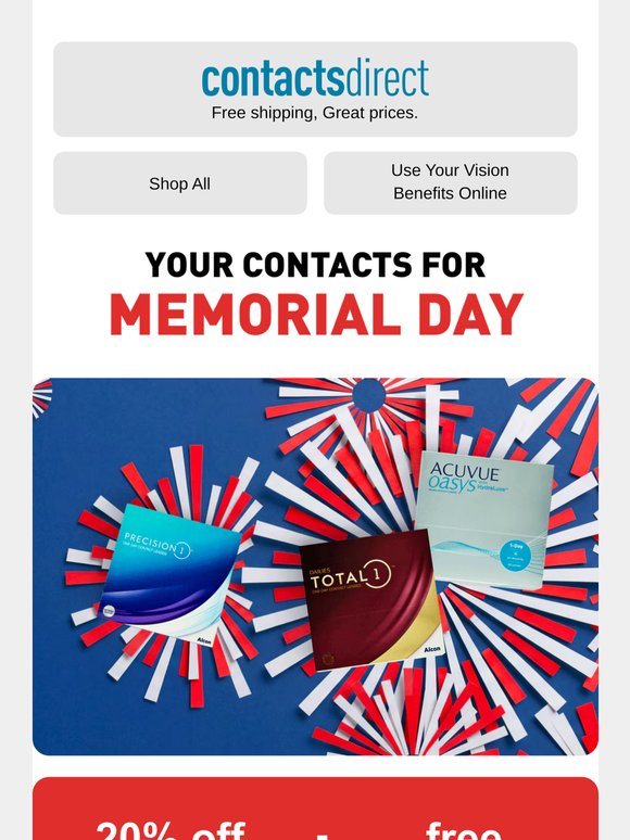 Save more this Memorial Day with 20% off!