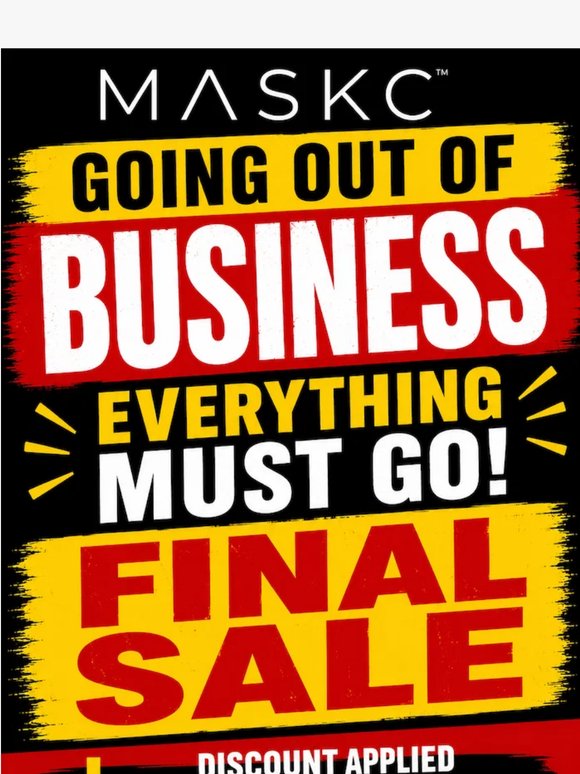 WE'RE CLOSING TODAY