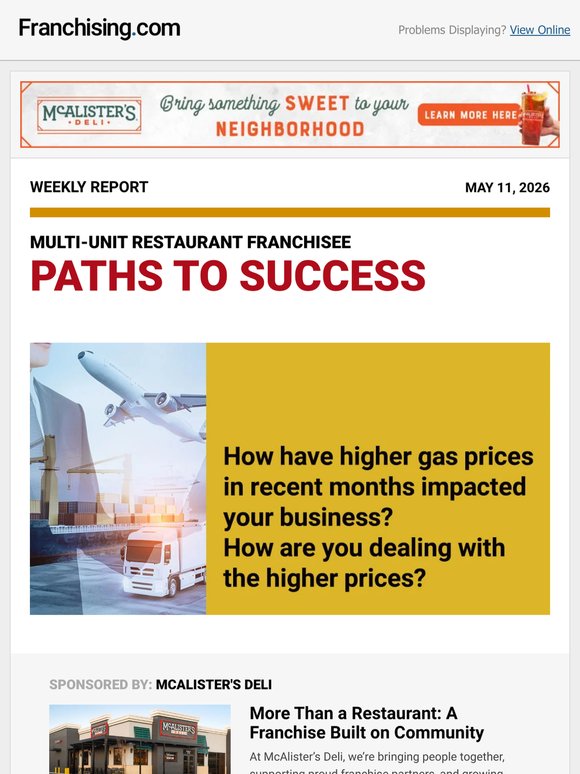 Restaurant Franchisees Discuss Impact of Rising Gas Prices on Their Business