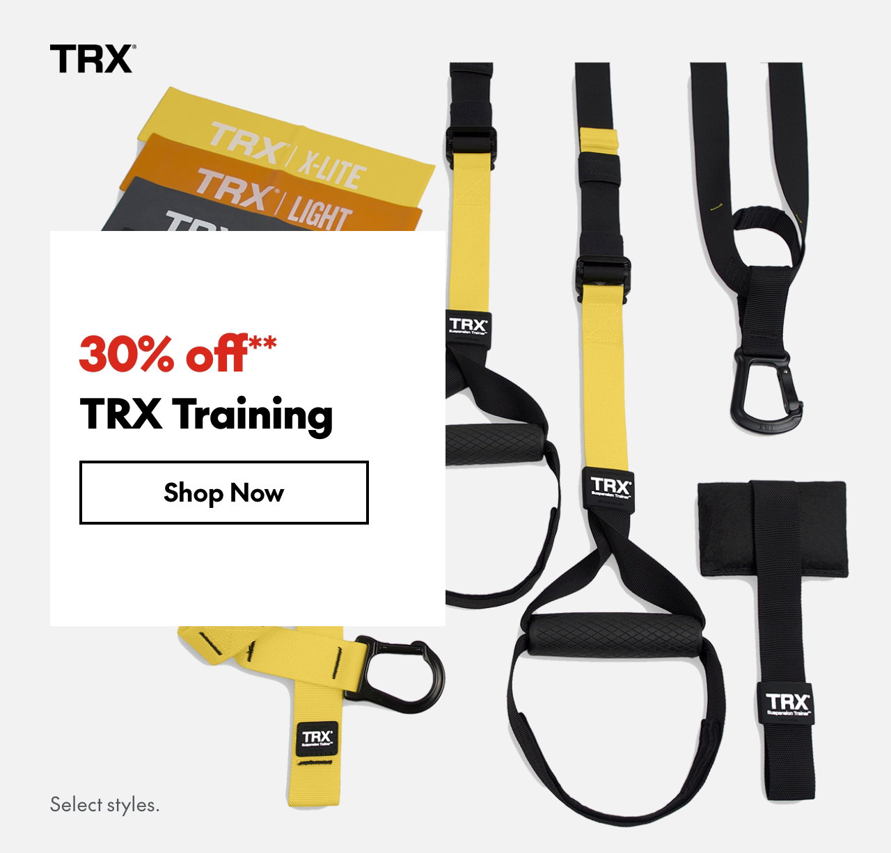 TRX Training
30% off
Our ticket price. Select styles.