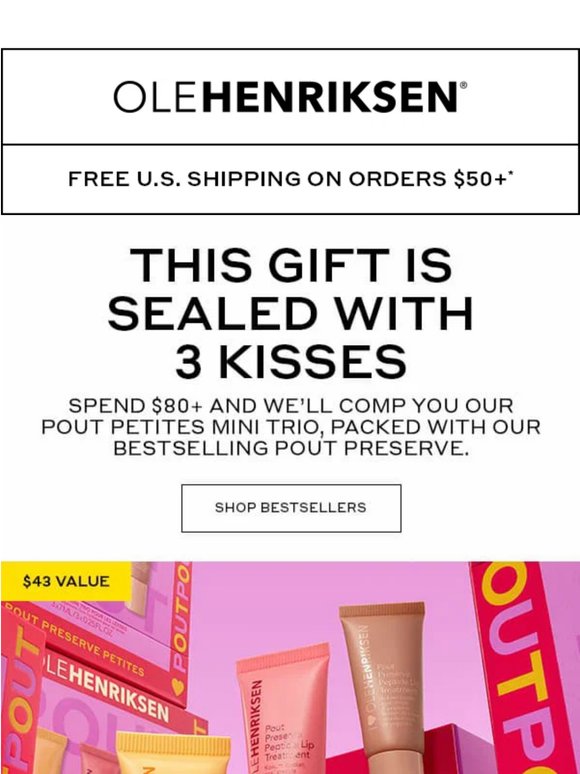 Last chance to get 3 lip gifts, compliments of OLE