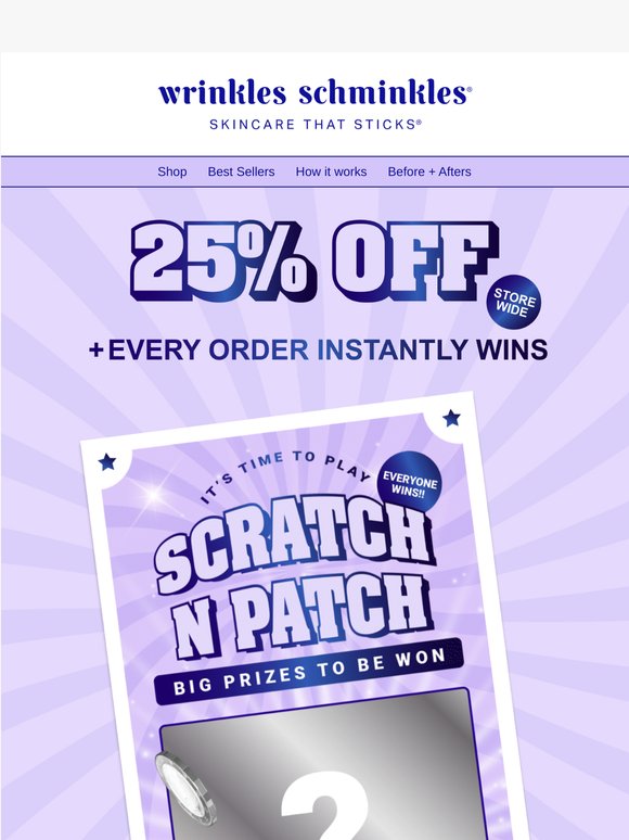 25% off storewide + Scratch N Patch is here 🤑