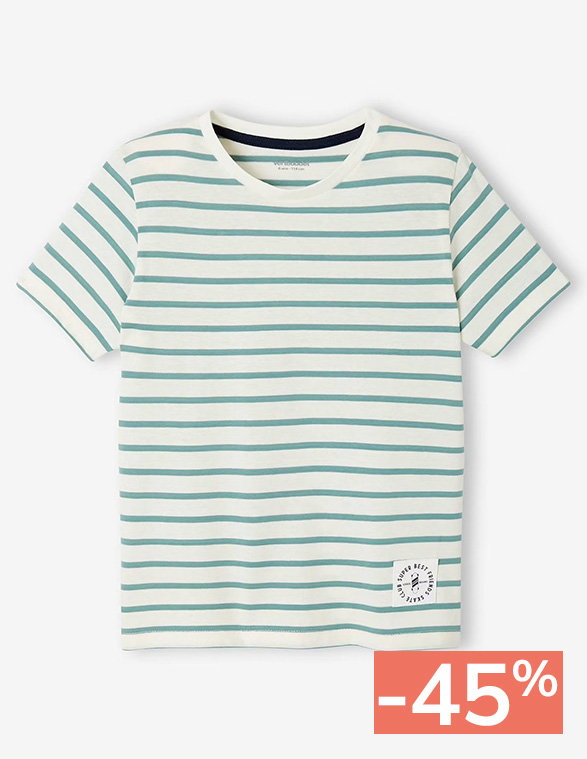 Camiseta de maga corta estilo marinero niño -45%
