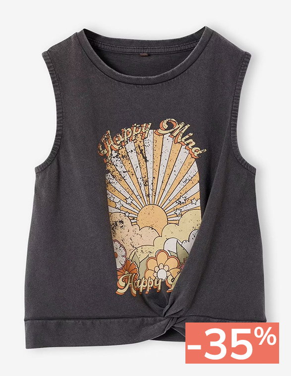 Camiseta estampada niña gris oscuro -35%