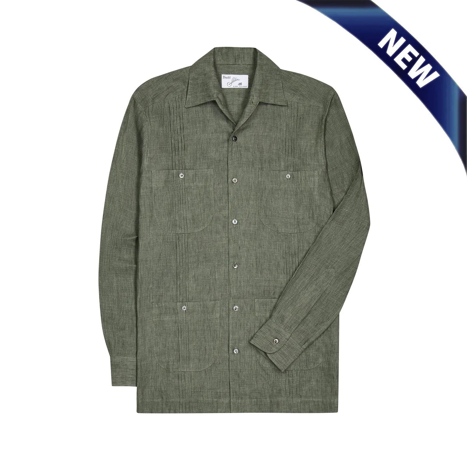 Image of Budd Signature Khaki Guayabera Shirt