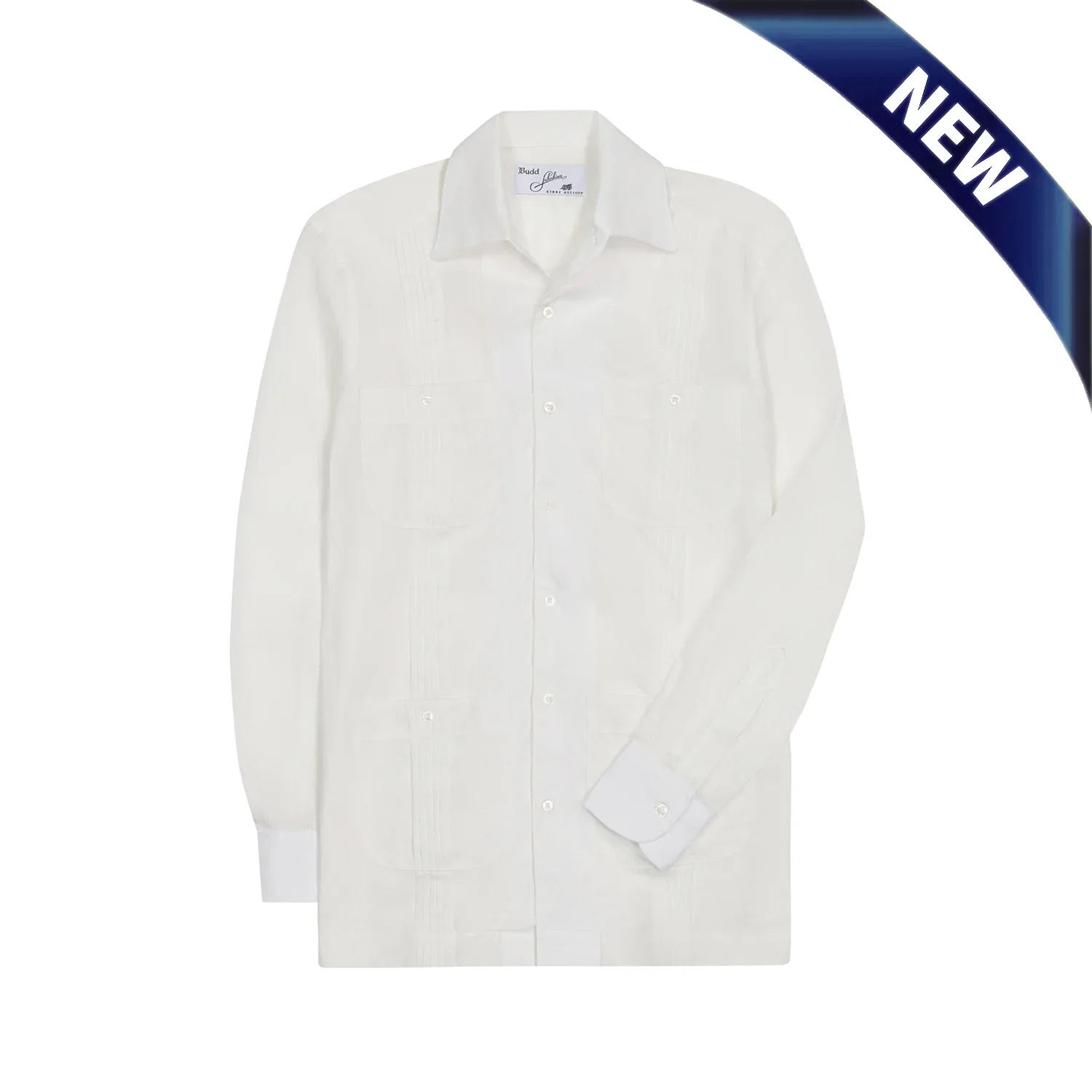 Image of Budd Signature White Guayabera Shirt
