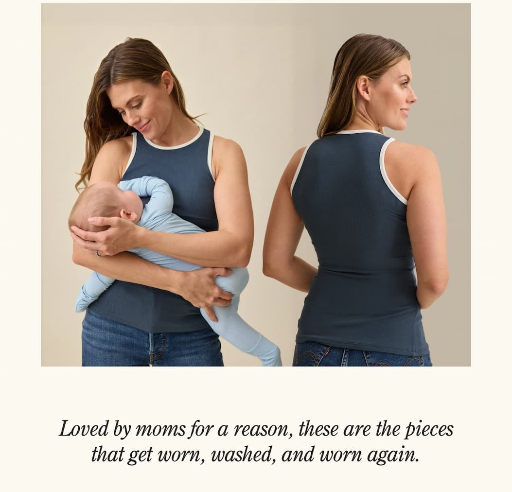Ribbed Bamboo Racerback Nursing Tank