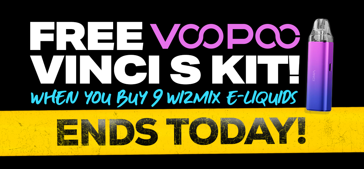 Free Voopoo Vinci S Kit, when you buy 9  Wixmix E-Liquids