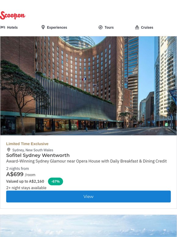 Sofitel Sydney Award-Winning Luxury near Opera House w. Daily Breakfast & A$120 Dining Credit