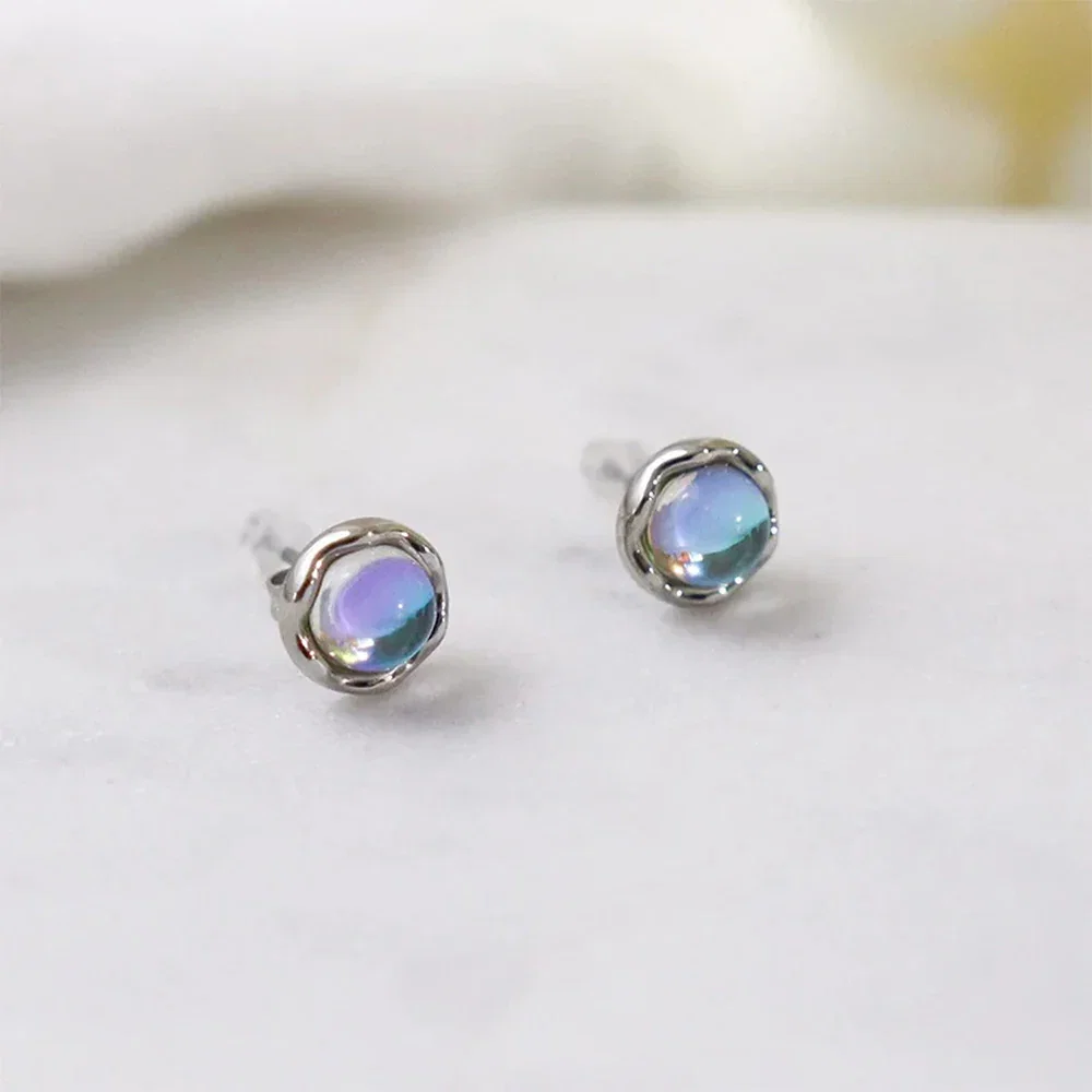 Moonstone Stud Earrings