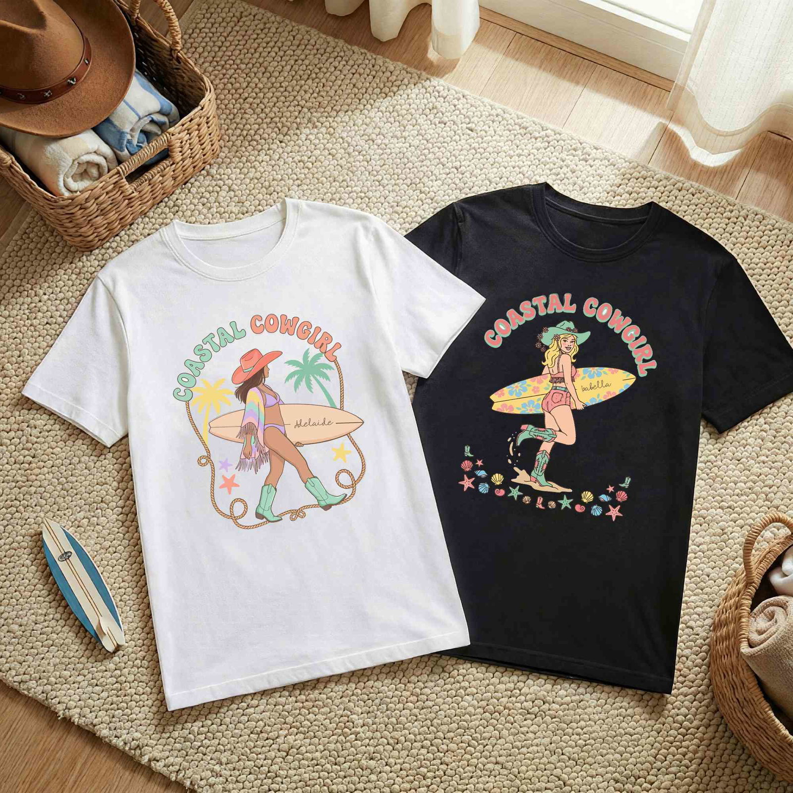 Surfboard Cowgirl T-shirt