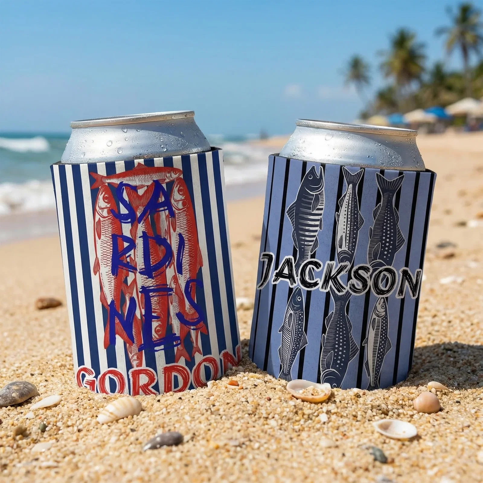 Sardines Stripe Beer Can