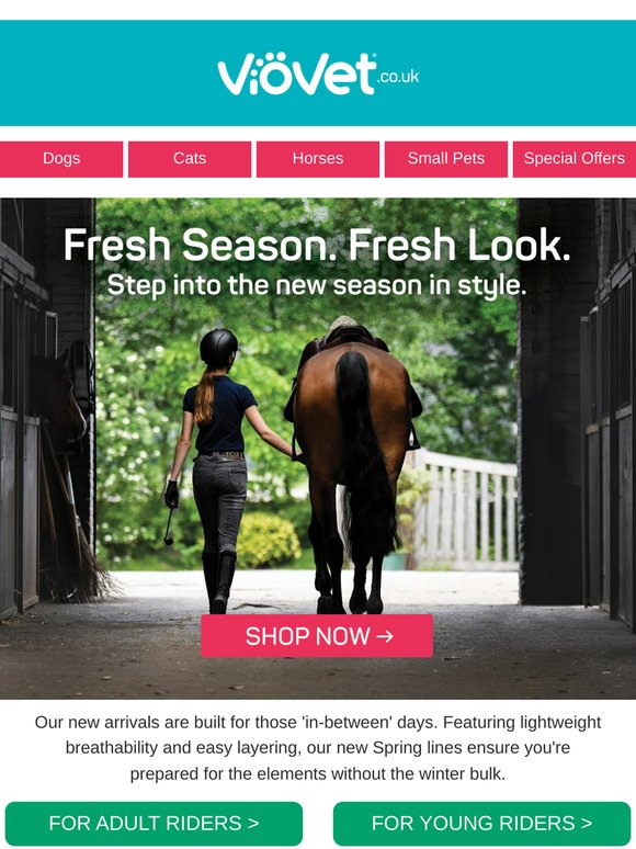 Fresh Season. Fresh Look. 🐎