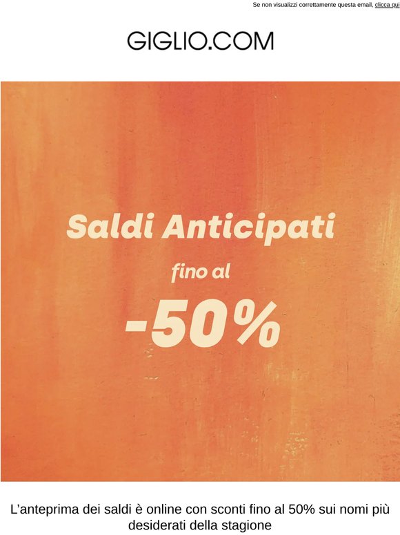 Saldi anticipati fino al -50% su Tod's, Dolce & Gabbana e molti altri