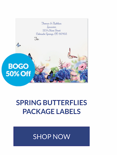 Spring Butterflies Package Labels