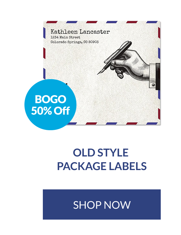 Old Style Package Labels