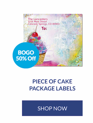 Piece of Cake Package Labels