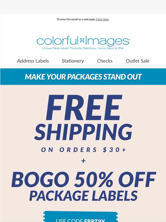 BOGO 50% off labels + free shipping — today only!