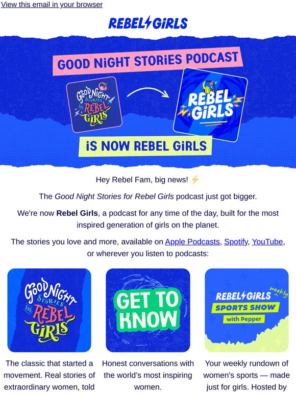 Good Night Stories is now Rebel Girls ⚡