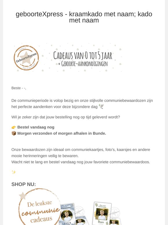 🕊️ Communie bewaardozen ✨ Vandaag besteld, morgen verzonden
