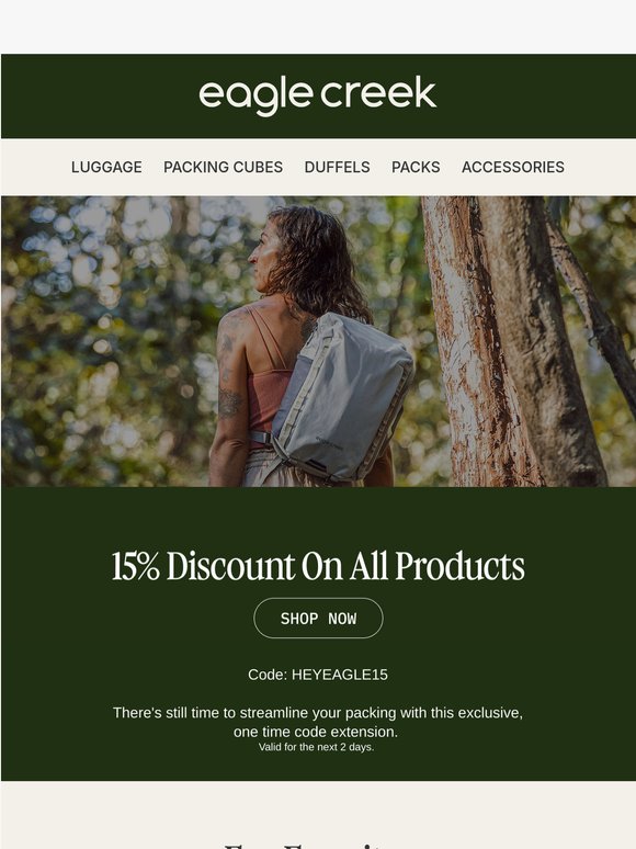 Last Chance, 15% Off