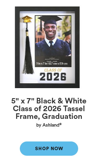 5 x 7 Black & White Class of 2026 Tassel Frame, Graduation by Ashland