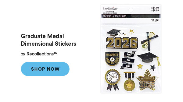 Graduate Medal Dimensional Stickers