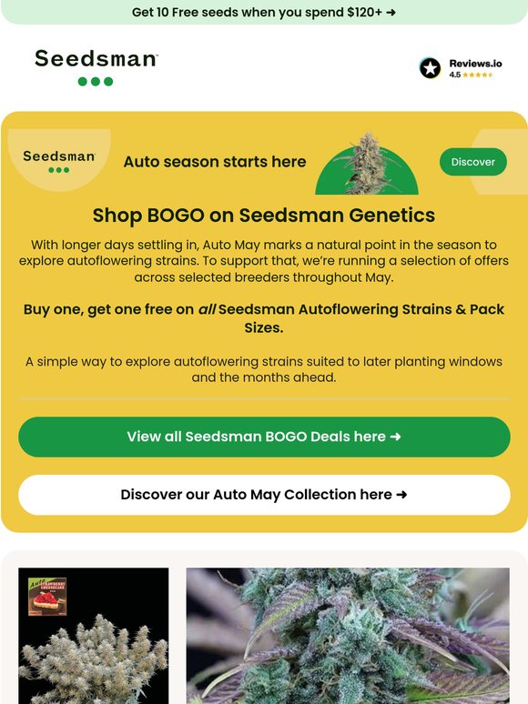 Kick off Auto May with Seedsman