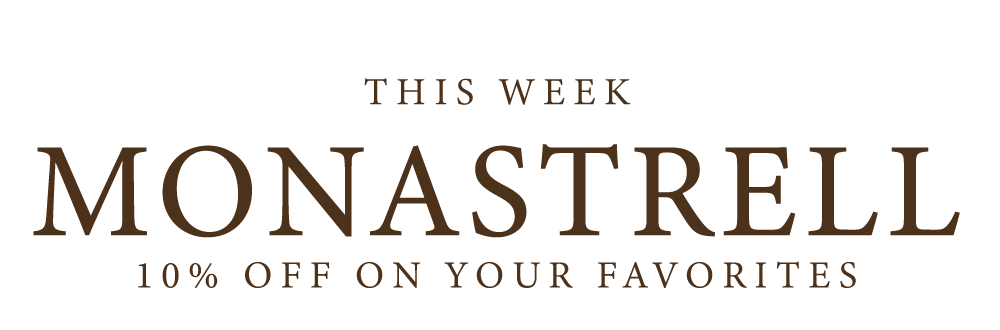 Promotional banner: This week Monastrell — 10% off on your favourites