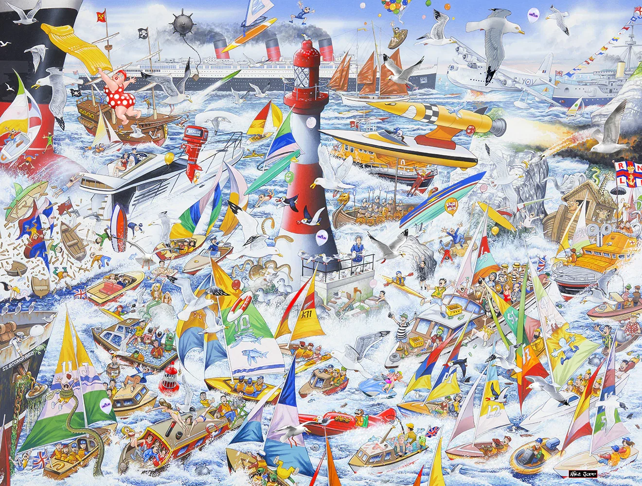 Image of Mike Jupp I Love Boats 1000 Piece Jigsaw Puzzle