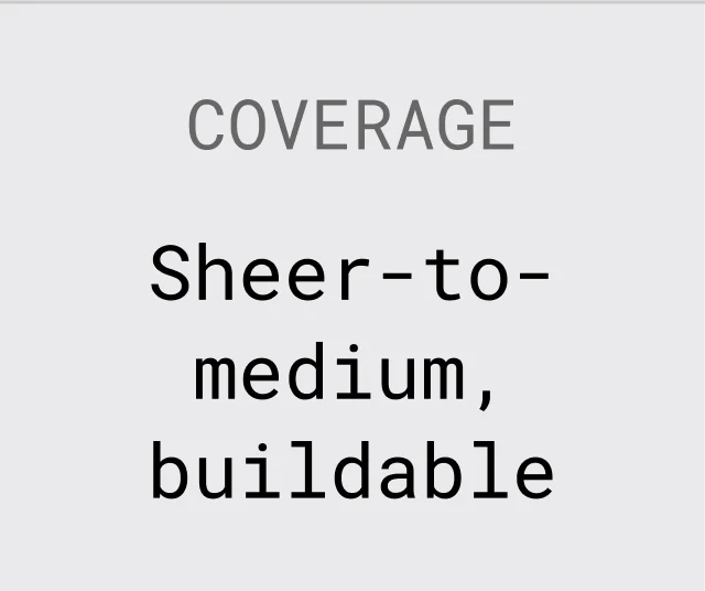 SHEER TO MEDIUM BUILDABLE COVERAGE