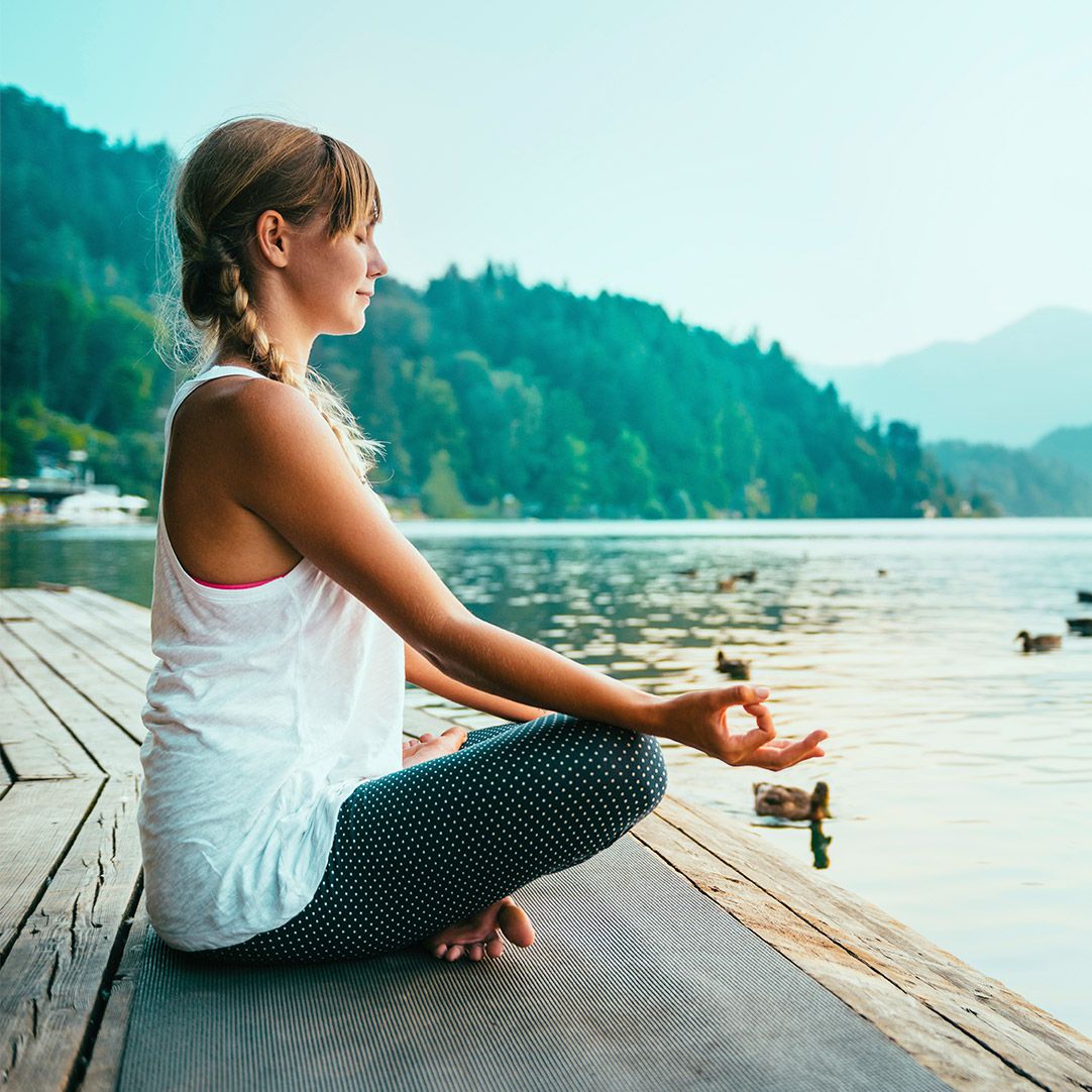Woman meditating