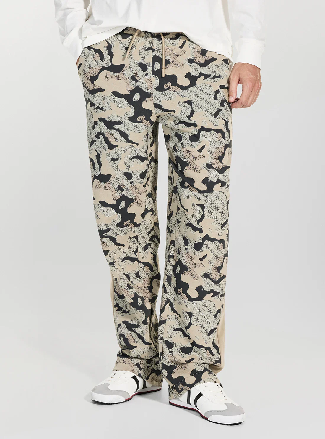 Image of Beige Camo Logo Chayton Straight Leg Pant