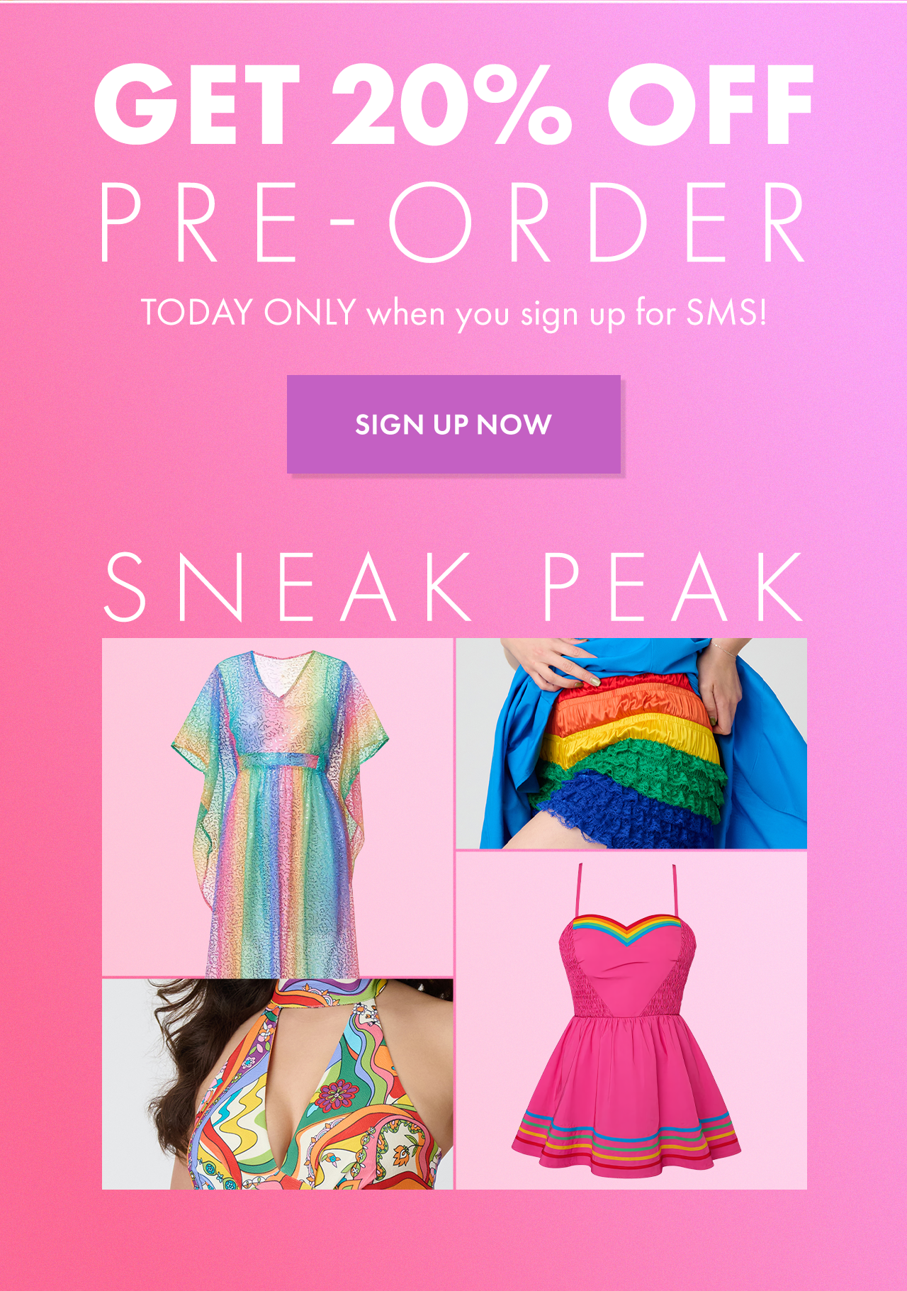 Sign up for SMS to get 20% Pride Preorder