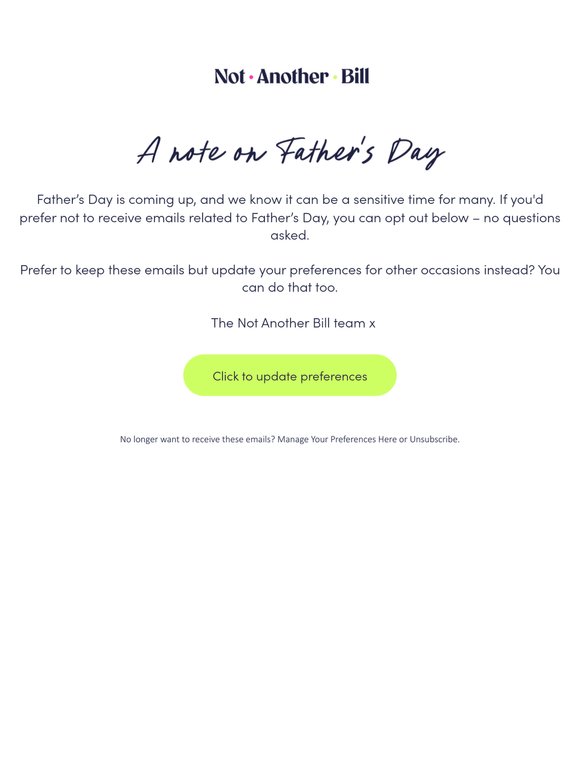 A quick note on Father's Day 📩