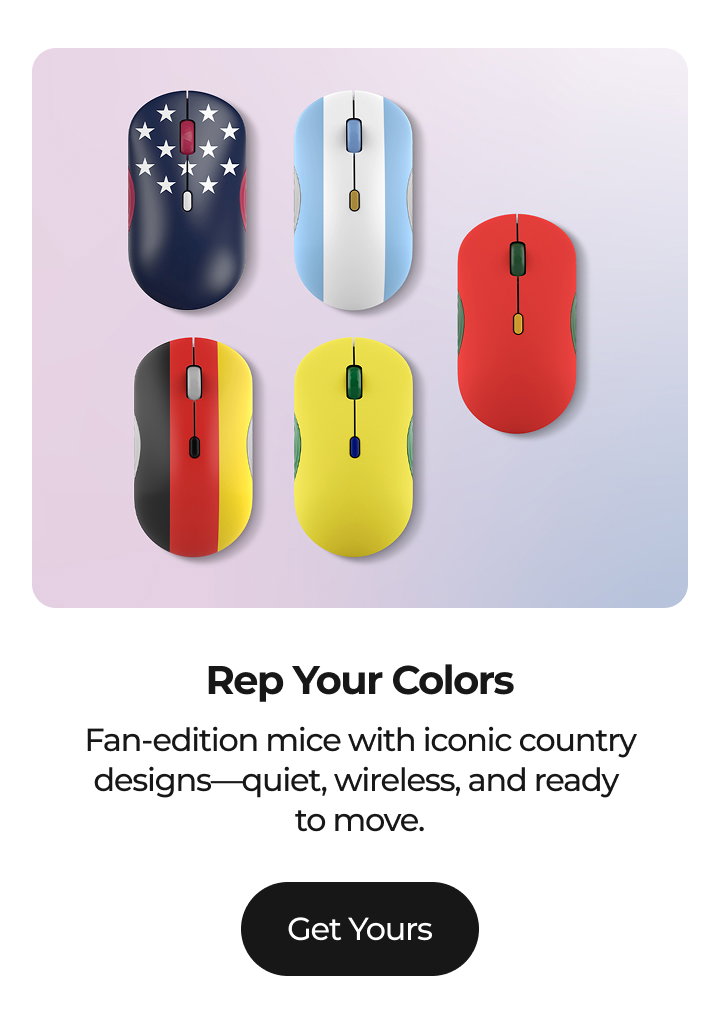 Fan-edition Mice with iconic country designs