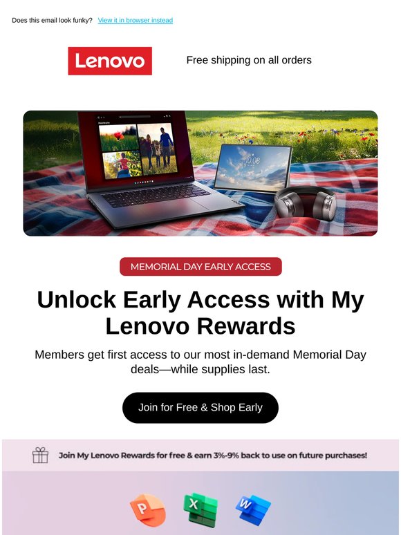 Unlock early access with My Lenovo Rewards