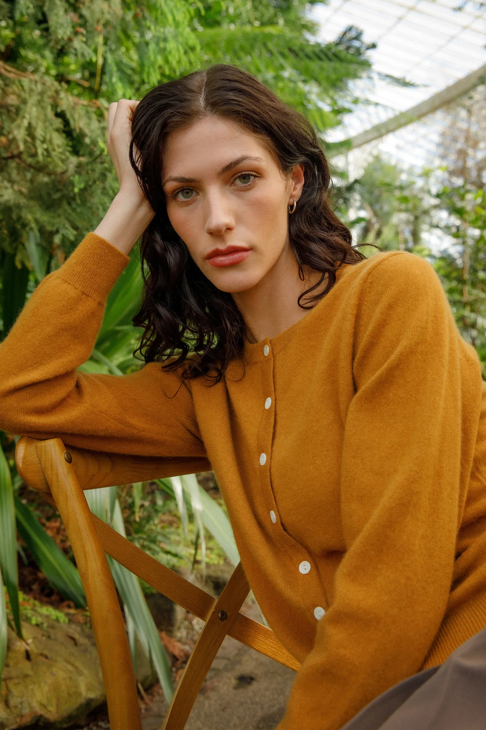 Image of Morningside Cashmere Cardigan - Amber Haze