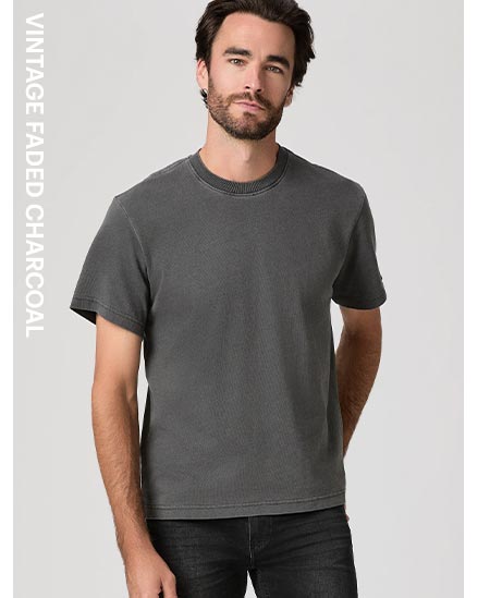 Shop Serano Tee in Vintage Faded Charcoal.