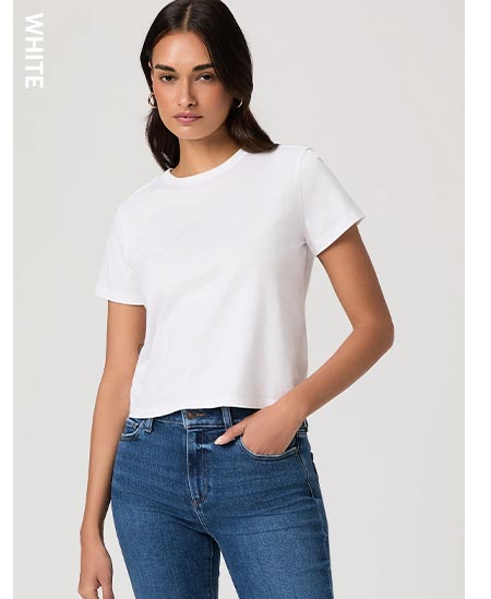 Shop Rhodes Tee in White.