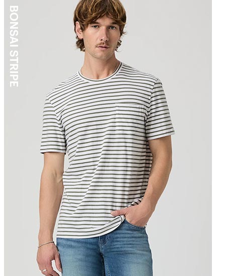 Shop Ramirez Tee in Bonsai Stripe.