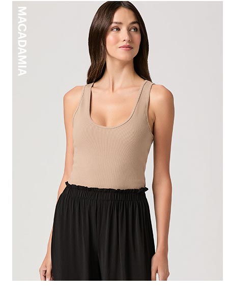 Shop Bali Tank in Macadamia.