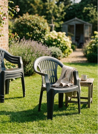 Milas Garden Dining Chairs - Anthracite - Pack of 6
