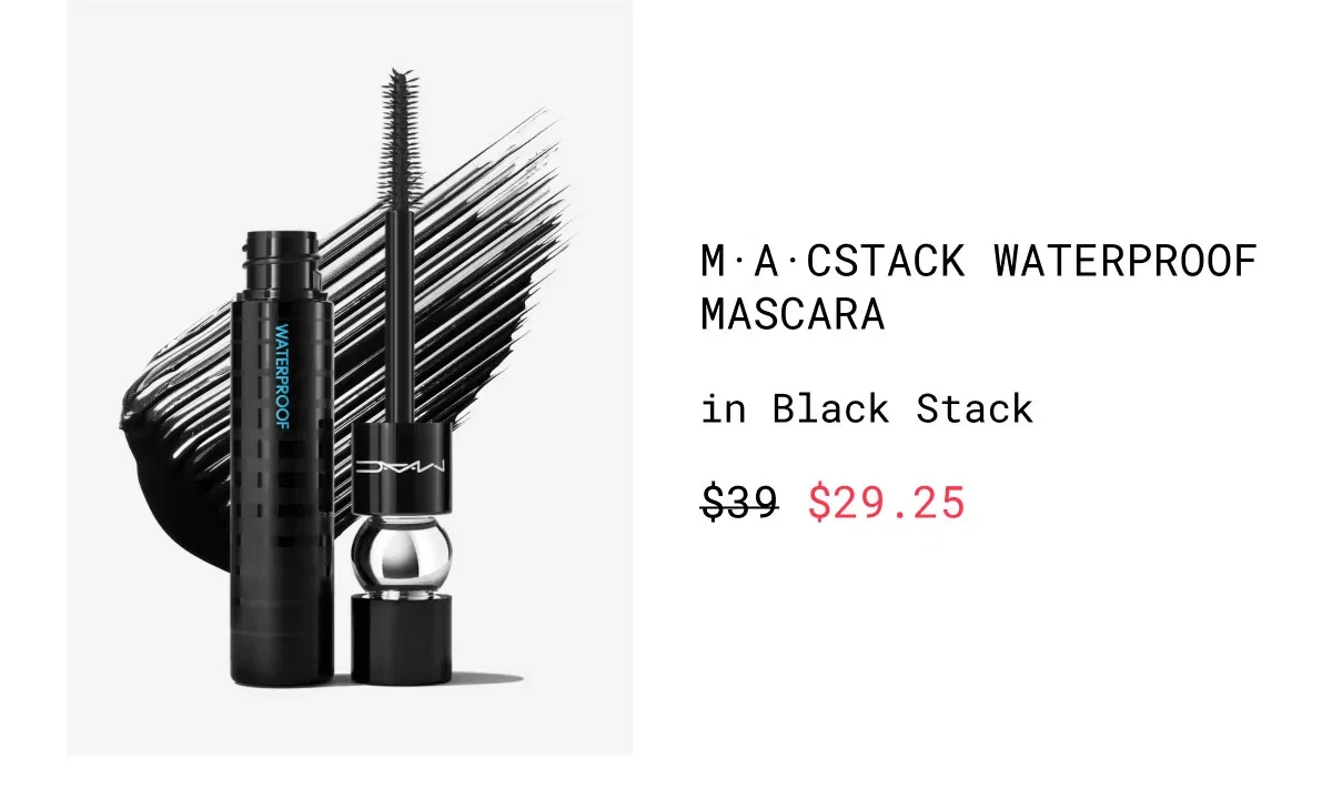 M·A·CSTACK WATERPROOF MASCARA | in Black Stack | $29.25