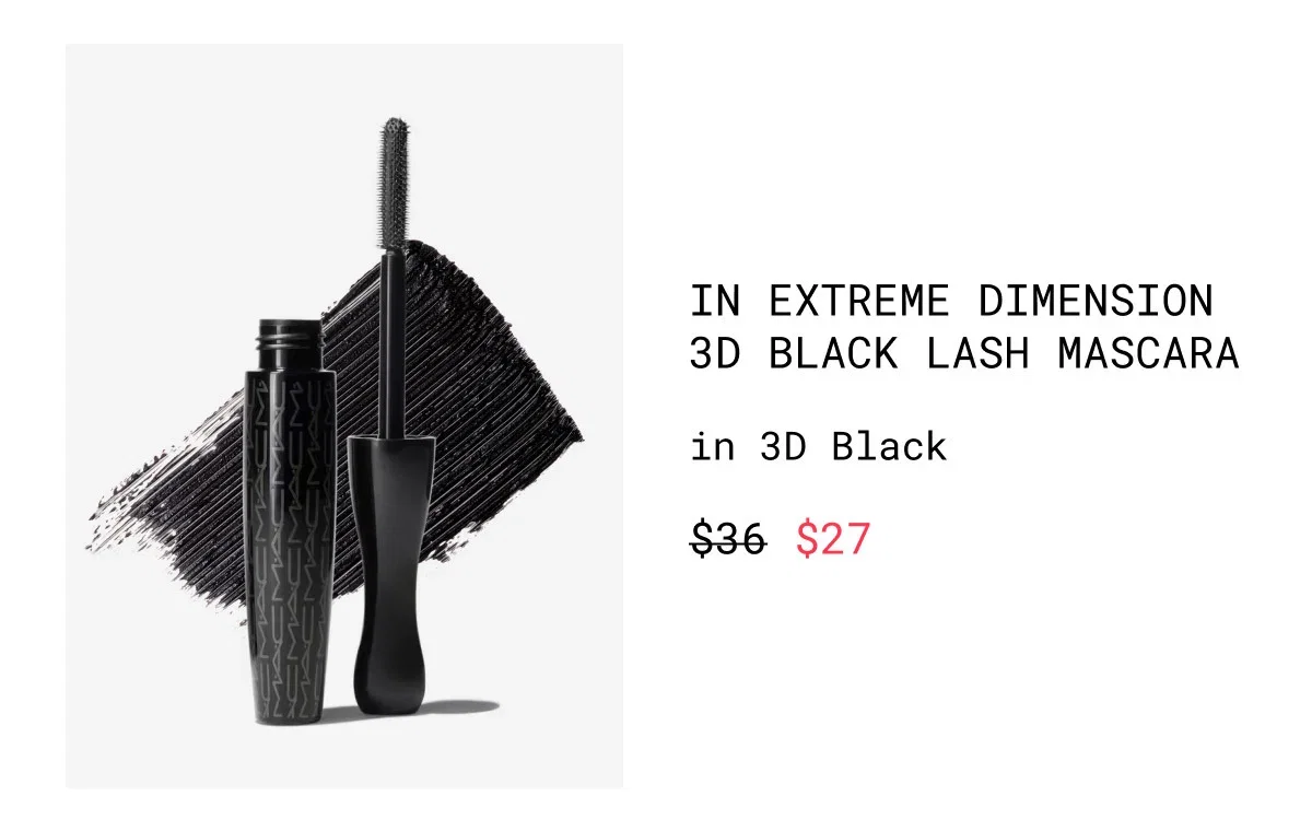IN EXTREME DIMENSION 3D BLACK LASH MASCARA | in 3D Black | $27
