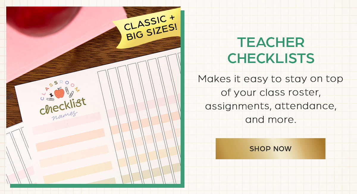 Teacher Checklists