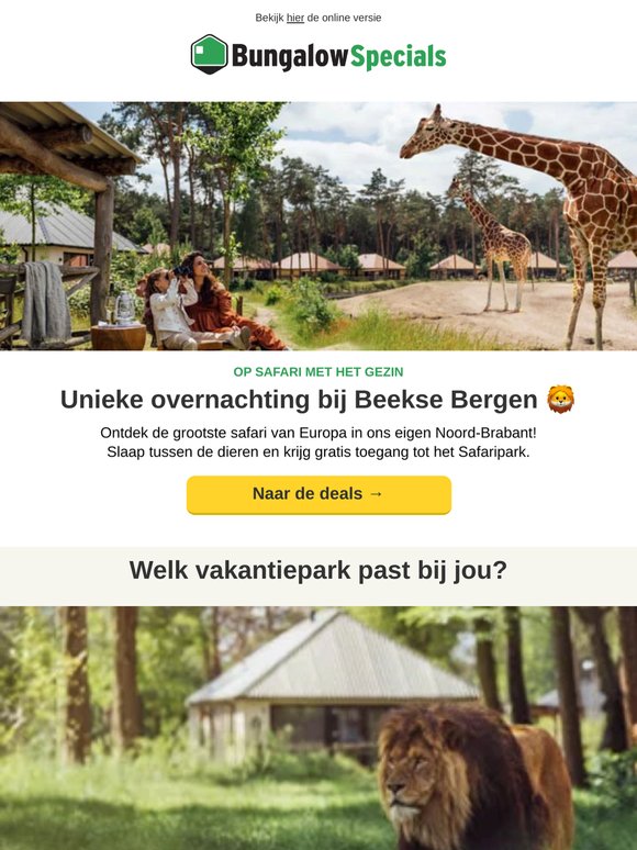 Overnachting incl. toegang tot Beekse Bergen🦁