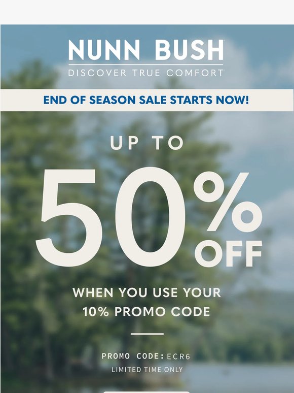 End of Season Savings! Up to 50% Off